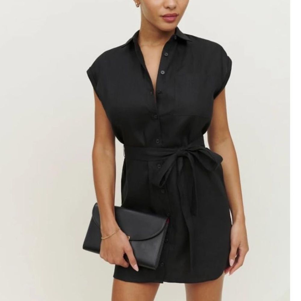 Reformation Black Mini Dress